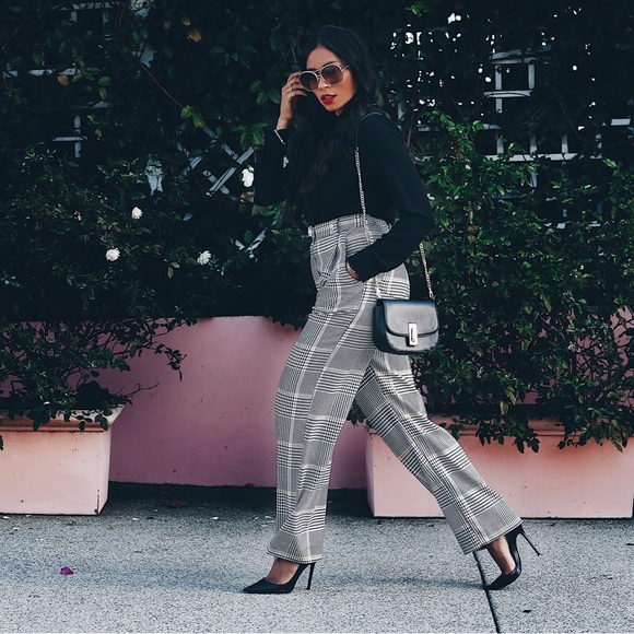 Topshop Checkered Houndstooth Trouser - Picture 2 of 7